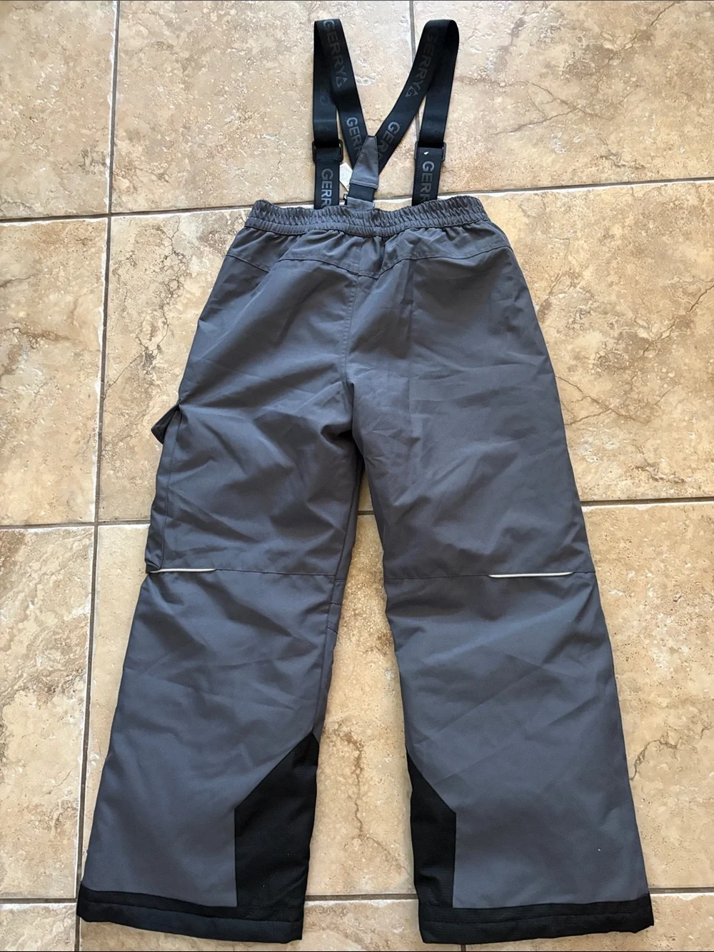 Gerry Gray Snow pants with Black Suspenders size L-14/16